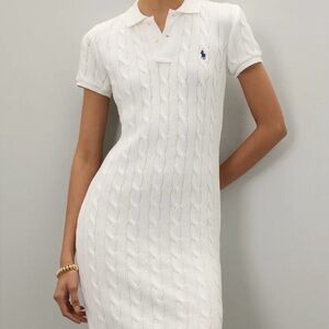 Polo by Ralph Lauren white  Cable Knit Mini Dress